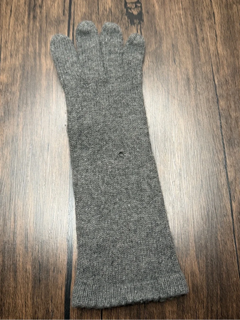 vintage B Altman &Co grey cashmere leather longe gloves